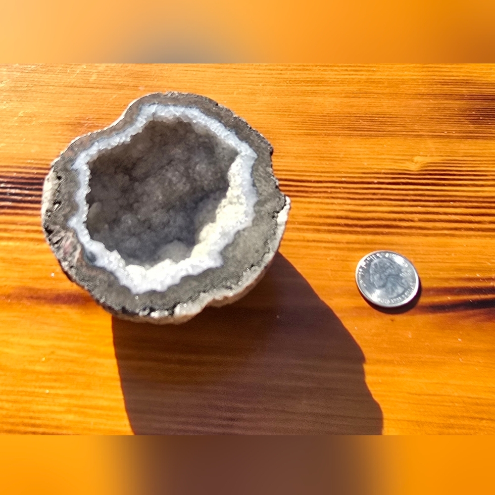 Natural Agate Geode With Quartz Crystals